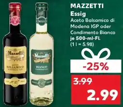 Kaufland MAZZETTI Essig Angebot