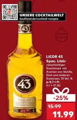 Kaufland LICOR 43 Span. Likör Angebot