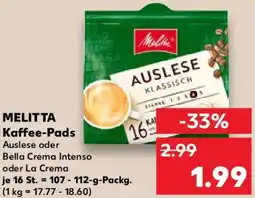 Kaufland MELITTA Kaffee-Pads Angebot