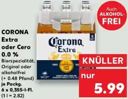 Kaufland CORONA Extra oder Cero 0.0 % Angebot