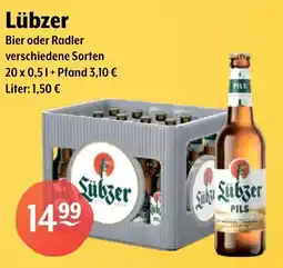 Getränke Hoffmann Lübzer Bier oder Radler Angebot