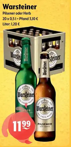 Getränke Hoffmann Warsteiner Pilsener oder Herb Angebot