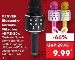 Kaufland DENVER Bluetooth Karaoke Mikrofon KMS-20 Angebot