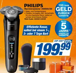 expert Techno Land PHILIPS Herrenrasierer X9000/30 GELD Angebot
