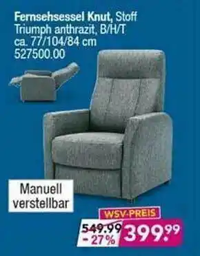 Möbel Boss Fernsehsessel Knut Angebot