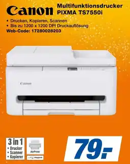 expert Techno Land Canon PIXMA TS7550i Angebot