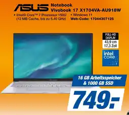 expert Techno Land ASUS Notebook Vivobook 17 X1704VA-AU918W Angebot