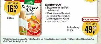 Reformhaus Bacher Alsiroyal Fatburner Duo Angebot