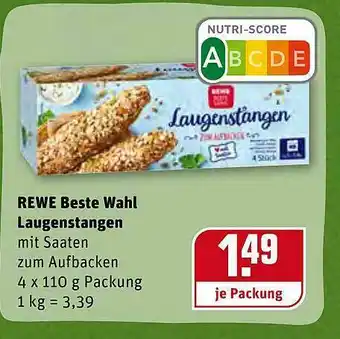 REWE Rewe Beste Wahl Laugenstangen Angebot