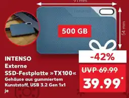 Kaufland INTENSO Externe SSD Festplatte TX100 Angebot