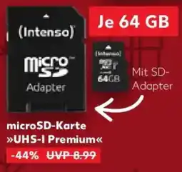 Kaufland INTENSO Speichermedien Mit SD Adapter microSD Karte Angebot