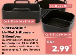 Kaufland SPICE&SOUL Heißluftfritteusen Silikonform Angebot