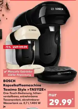 Kaufland BOSCH Kapselkaffeemaschine Tassimo Style TAS112E Angebot