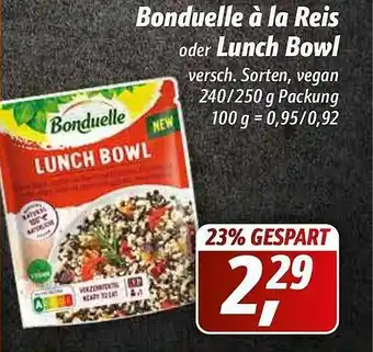 Simmel Bonduelle à La Reis Oder Lunch Bowl Angebot