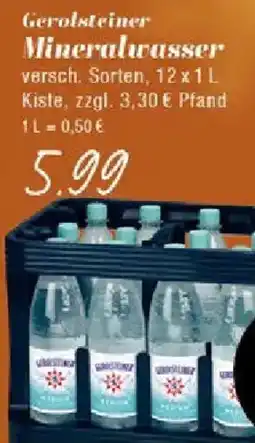 Edeka Gerolsteiner Mineralwasser Angebot