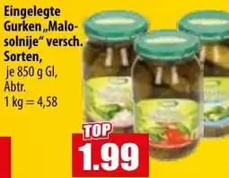 Mix Markt Eingelegte Gurken ,,Malosolnije" Angebot