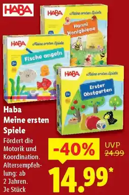 Lidl Haba Meine ersten Spiele Angebot