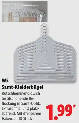 Lidl W5 Samt-Kleiderbügel Angebot