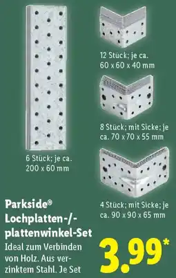 Lidl Parkside Lochplatten-/- plattenwinkel-Set Angebot