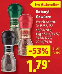 Lidl Kotanyi Gewürze Angebot