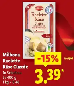 Lidl Milbona Raclette Käse Classic Angebot