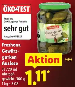 Lidl Freshona Gewürzgurken Auslese Angebot