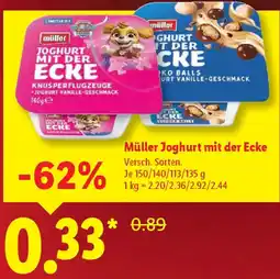 Lidl Müller Joghurt mit der Ecke Angebot