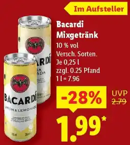 Lidl Bacardi Mixgetränk Angebot