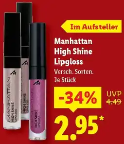Lidl Manhattan High Shine Lipgloss Angebot
