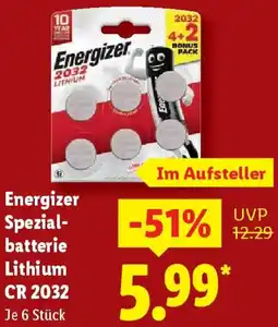 Lidl Energizer Spezialbatterie Lithium CR 2032 Angebot