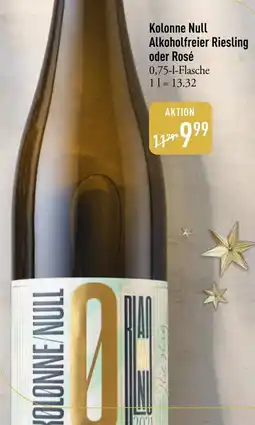 Galeria Markthalle Kolonne Null Alkoholfreier Riesling oder Rosé Angebot