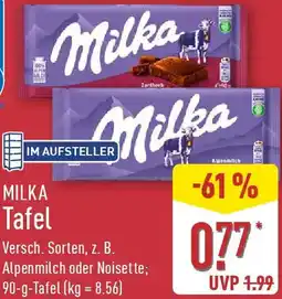 Aldi Nord MILKA Tafel Angebot