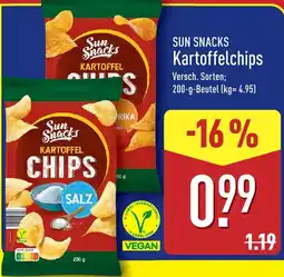 Aldi Nord SUN SNACKS Kartoffelchips Angebot