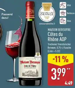 Aldi Nord MAISON BERSUYRE Côtes du Rhône AOP Angebot