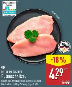 Aldi Nord MEINE METZGEREI Putenschnitzel Angebot
