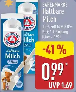 Aldi Nord BÄRENMARKE Haltbare Milch Angebot
