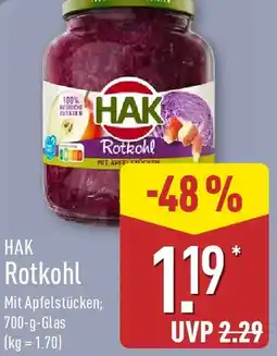 Aldi Nord HAK Rotkohl Angebot