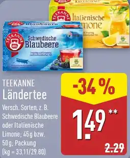 Aldi Nord TEEKANNE Ländertee Angebot