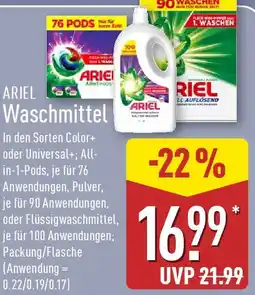 Aldi Nord ARIEL Waschmittel Angebot