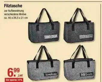 V Markt Filztasche Angebot