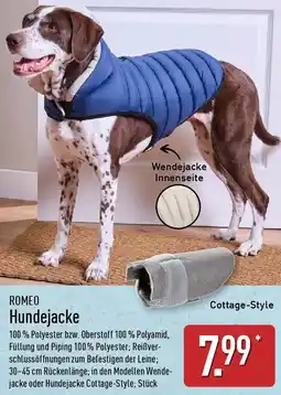 Aldi Nord ROMEO Hundejacke Angebot