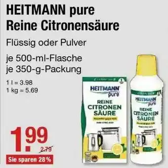 V Markt Heitmann Pure Reine Citronensäure Angebot