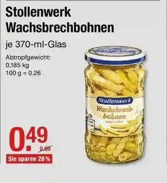 V Markt Stollenwerk Wachsbrechbohnen Angebot