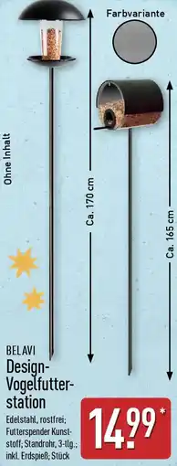 Aldi Nord BELAVI Design Vogelfutterstation Angebot