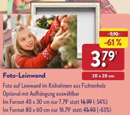 Aldi Nord Foto-Leinwand Angebot