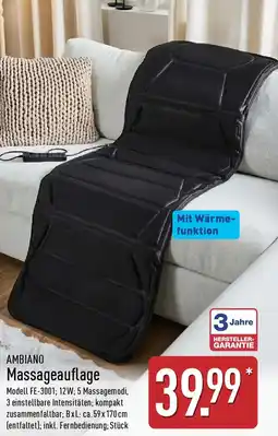 Aldi Nord AMBIANO Massageauflage Angebot