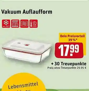 REWE Vakuum Auflaufform Angebot