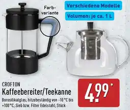 Aldi Nord CROFTON Kaffeebereiter/Teekanne Angebot