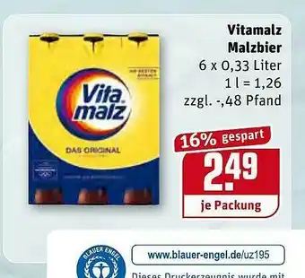 REWE Vitamalz Malzbier Angebot