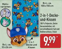Aldi Nord 2-in-1 Decke und-Kissen Angebot